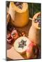 Garden, DIY, self-made bird feeder, pumpkins, apples, box,-mauritius images-Mounted Photographic Print