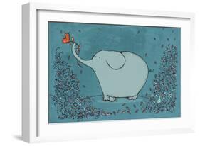 Garden Elephant-Carla Martell-Framed Giclee Print