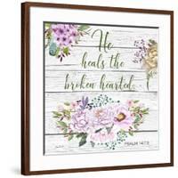 Garden Florals Bible Verse-B-Jean Plout-Framed Giclee Print