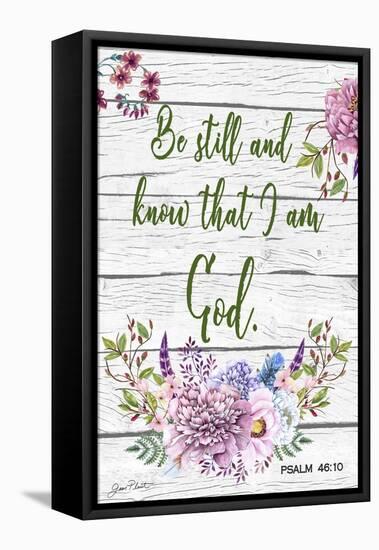 Garden Florals Bible Verse-Jean Plout-Framed Stretched Canvas