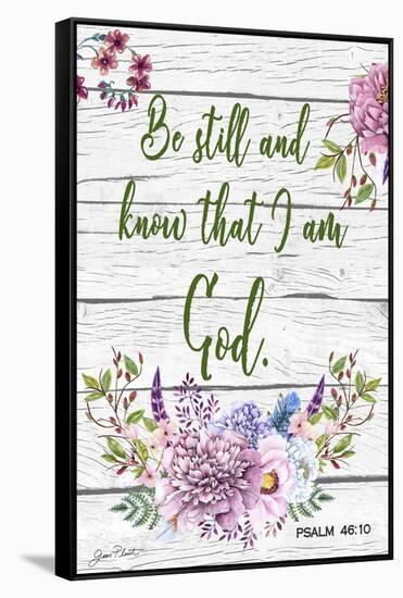 Garden Florals Bible Verse-Jean Plout-Framed Stretched Canvas