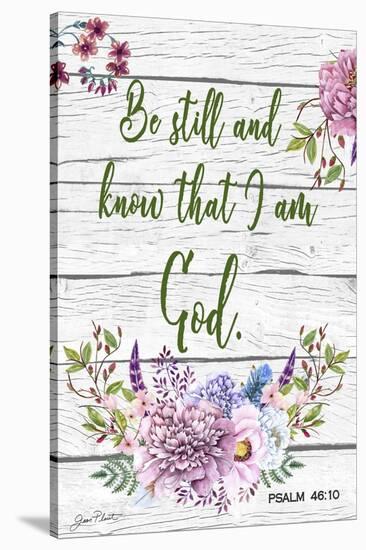 Garden Florals Bible Verse-Jean Plout-Stretched Canvas