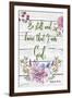 Garden Florals Bible Verse-Jean Plout-Framed Giclee Print