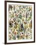 Garden Flowers, Lily, Daffodil, Tulip, Dahlia, Zinnia, Pansy, Marigold-null-Framed Giclee Print