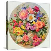 Garden Flowers of July-Albert Williams-Stretched Canvas