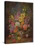 Garden Flowers of September-Albert Williams-Stretched Canvas