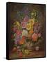 Garden Flowers of September-Albert Williams-Framed Stretched Canvas