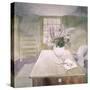 Garden Flowers on a Cottage Table-Eric Ravilious-Stretched Canvas