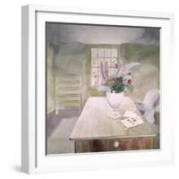 Garden Flowers on a Cottage Table-Eric Ravilious-Framed Giclee Print