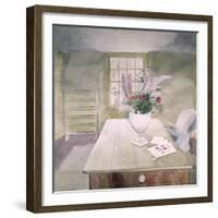 Garden Flowers on a Cottage Table-Eric Ravilious-Framed Giclee Print