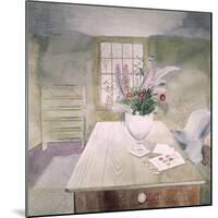 Garden Flowers on a Cottage Table-Eric Ravilious-Mounted Giclee Print