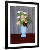 Garden Flowers-Henri Rousseau-Framed Giclee Print