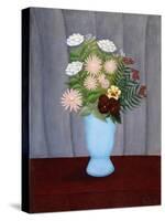 Garden Flowers-Henri Rousseau-Stretched Canvas