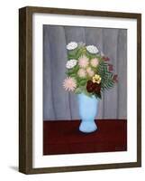 Garden Flowers-Henri Rousseau-Framed Giclee Print