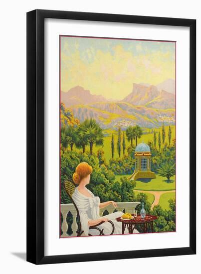 Garden Folly in Desert-null-Framed Art Print