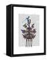 Garden Fork and Birds-Fab Funky-Framed Stretched Canvas