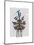 Garden Fork and Birds-Fab Funky-Mounted Art Print