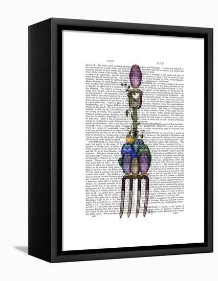 Garden Fork and Owls-Fab Funky-Framed Stretched Canvas