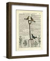 Garden Fork & Birds-Marion Mcconaghie-Framed Art Print