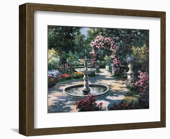 Garden Fountain-unknown Chiu-Framed Art Print