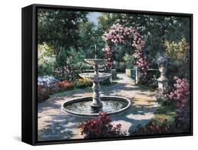 Garden Fountain-unknown Chiu-Framed Stretched Canvas