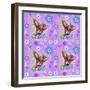 Garden Fox - Pattern-Sheena Pike Art And Illustration-Framed Giclee Print