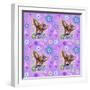 Garden Fox - Pattern-Sheena Pike Art And Illustration-Framed Giclee Print