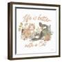 Garden Friends III-Laura Marshall-Framed Art Print