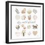 Garden Friends VII-Laura Marshall-Framed Art Print