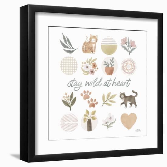 Garden Friends VII-Laura Marshall-Framed Art Print