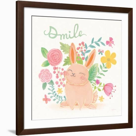 Garden Friends White II Smile-Mary Urban-Framed Art Print