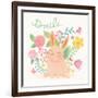 Garden Friends White II Smile-Mary Urban-Framed Art Print