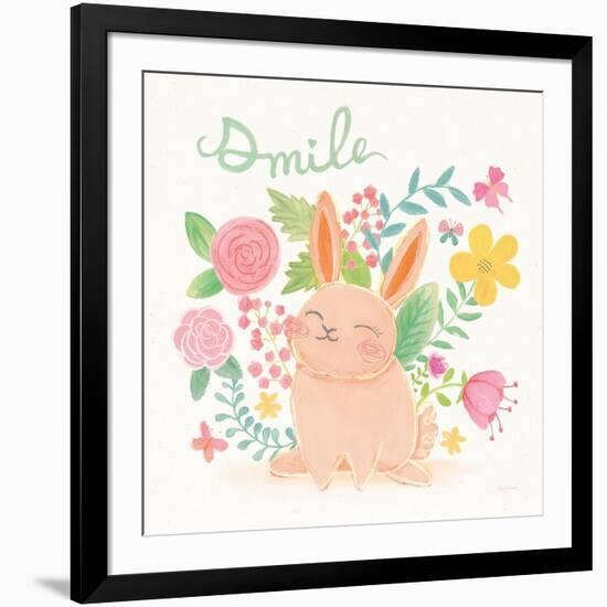 Garden Friends White II Smile-Mary Urban-Framed Art Print