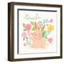 Garden Friends White II Smile-Mary Urban-Framed Art Print