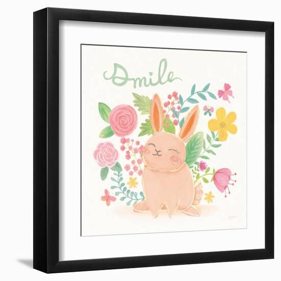 Garden Friends White II Smile-Mary Urban-Framed Art Print