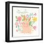 Garden Friends White II Smile-Mary Urban-Framed Art Print