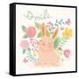 Garden Friends White II Smile-Mary Urban-Framed Stretched Canvas