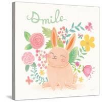 Garden Friends White II Smile-Mary Urban-Stretched Canvas