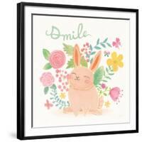 Garden Friends White II Smile-Mary Urban-Framed Art Print