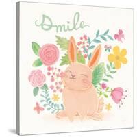 Garden Friends White II Smile-Mary Urban-Stretched Canvas