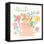 Garden Friends White II Smile-Mary Urban-Framed Stretched Canvas