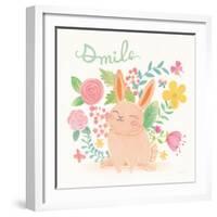 Garden Friends White II Smile-Mary Urban-Framed Art Print