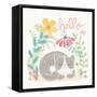 Garden Friends White VI-Mary Urban-Framed Stretched Canvas