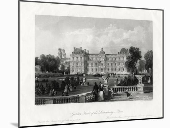 Garden-Front of the Luxembourg, Paris, France, 1875-E Radclyffe-Mounted Giclee Print