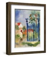 Garden Gate, 1914-Auguste Macke-Framed Giclee Print