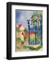 Garden Gate, 1914-Auguste Macke-Framed Giclee Print