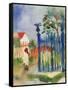 Garden Gate, 1914-Auguste Macke-Framed Stretched Canvas