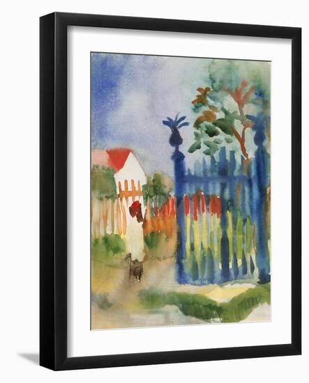 Garden Gate, 1914-Auguste Macke-Framed Giclee Print