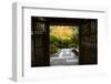 Garden gate, Japanese garden, Portland, Oregon, USA-Panoramic Images-Framed Photographic Print