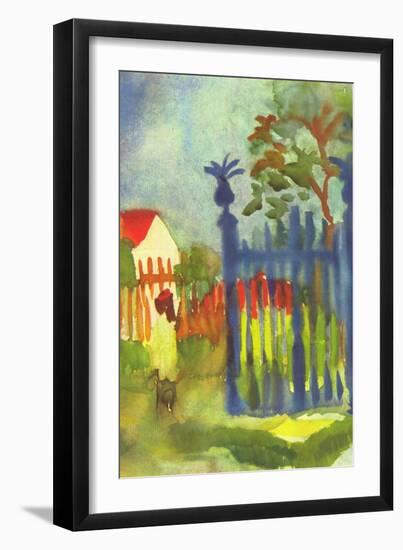 Garden Gate-Auguste Macke-Framed Art Print